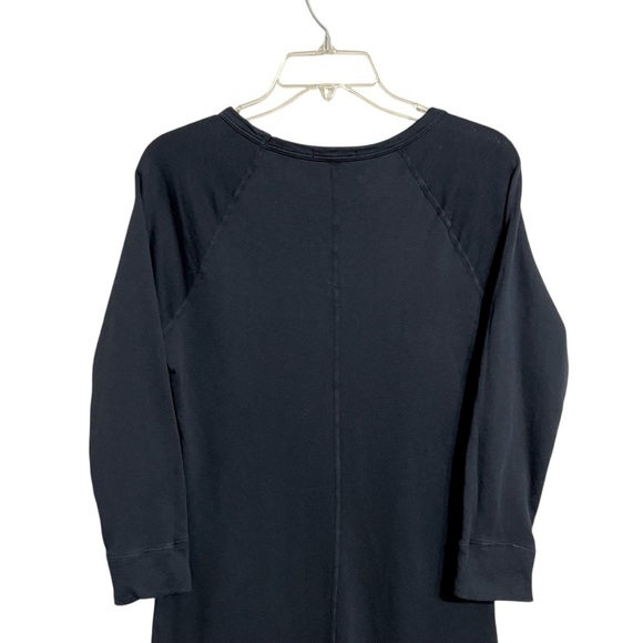 Standard James Perce Womens Raglan French Terry Sweatshirt Dress M Black Casual - Picture 5 of 8